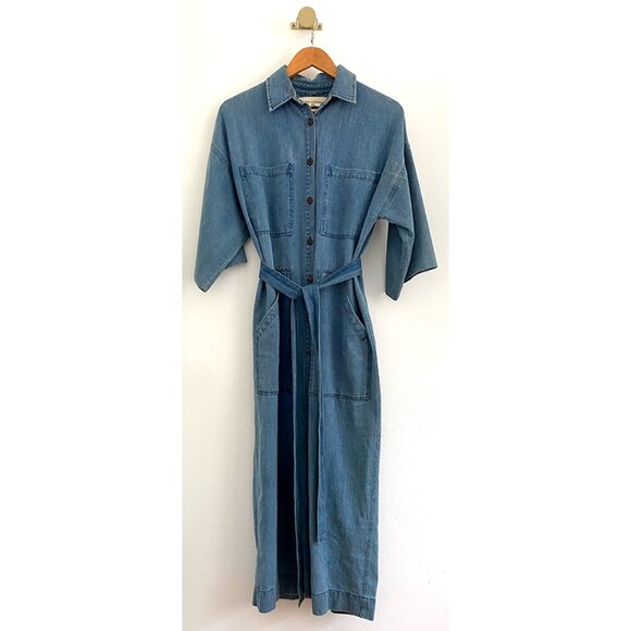 Mara Hoffman Hemp-Organic Cotton Denim Dress XS/S - Picture 4 of 9